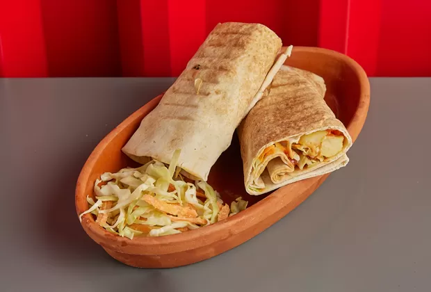 Τυλιχτό με Λιβανέζικες Τηγανητές Πατάτες